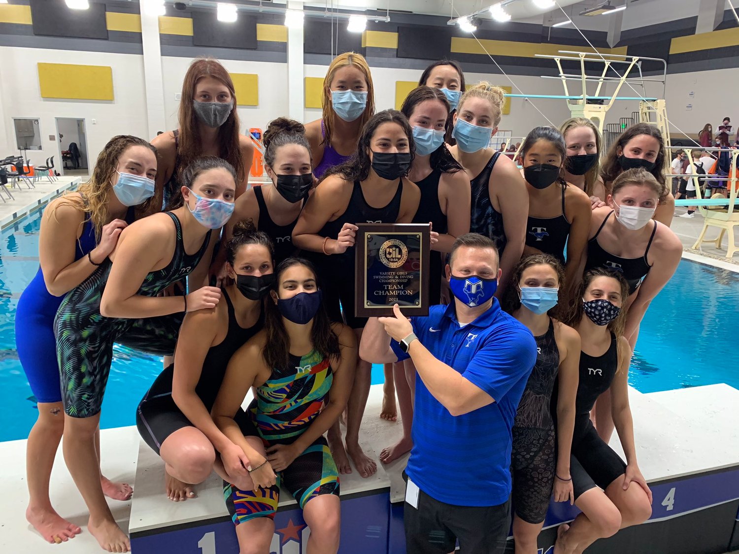Taylor's girls swim team won the District 19-6A title for the third straight year.